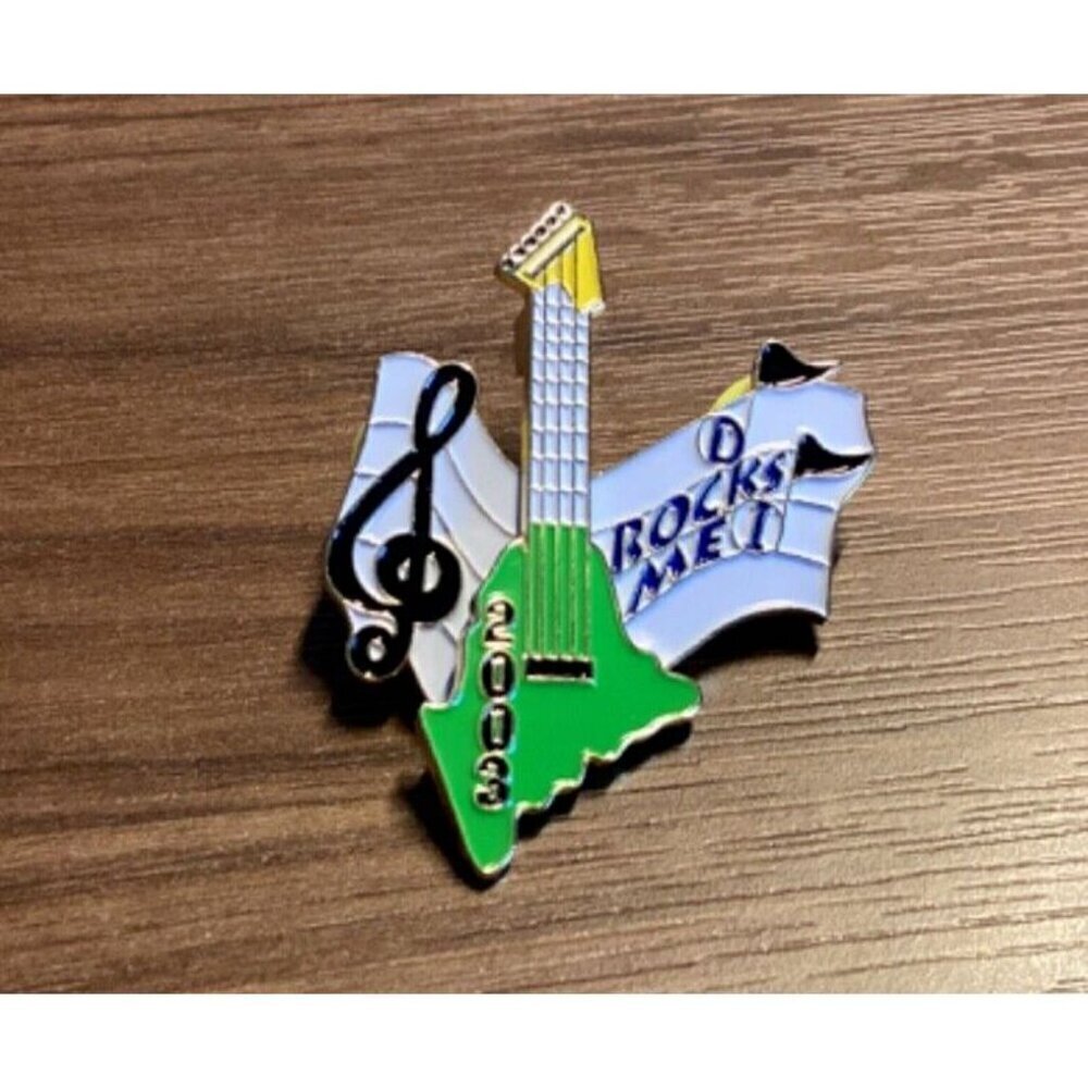 DESTINATION IMAGINATION ROCKS ME 2003 MAINE SHAPED GUITAR 2" MOTION LAPEL PIN